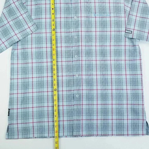 Southpole 2XL Embroidered Pocket Logo Sleeve Logo Tag Blue Red Trim Check Shirt - Picture 8 of 11